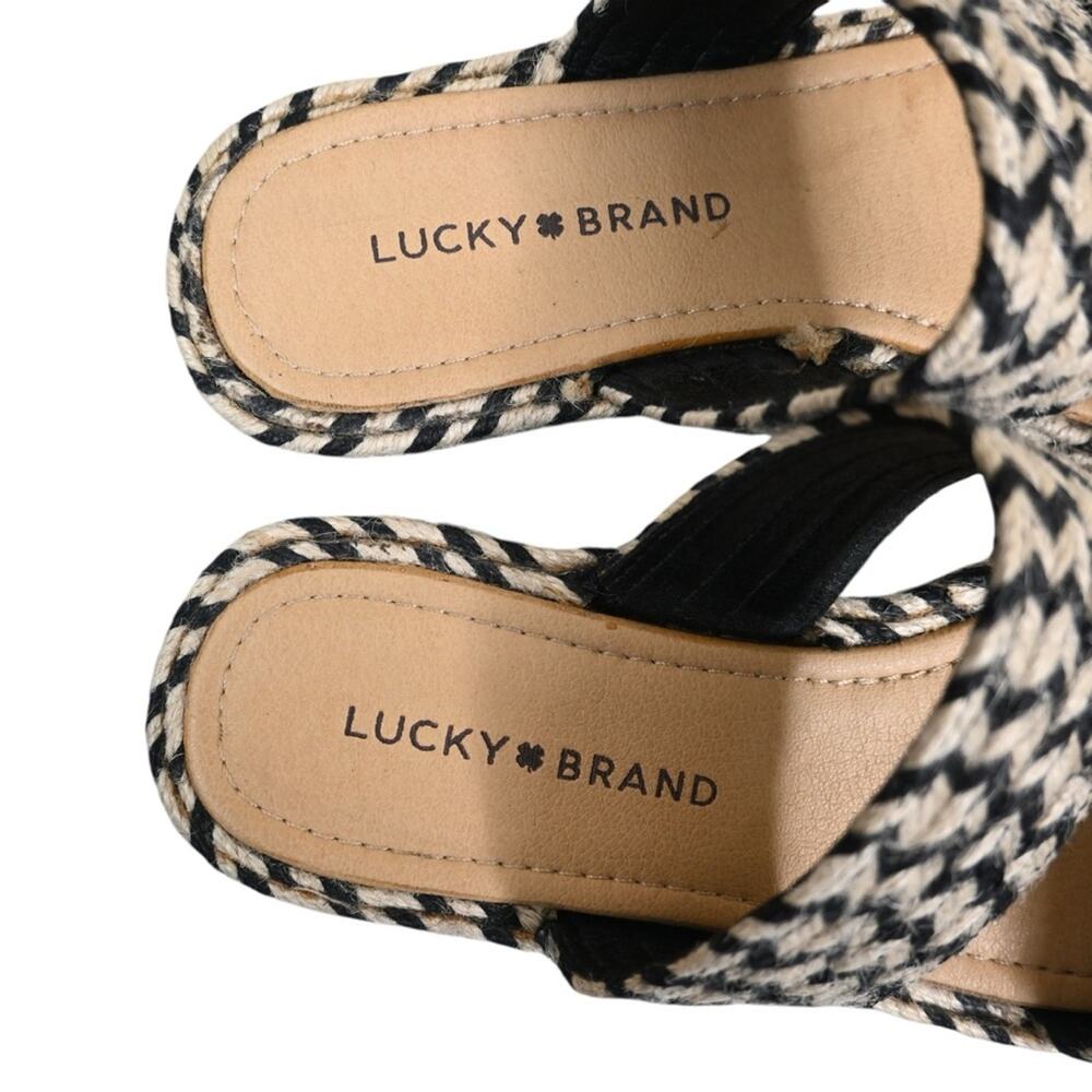 Lucky Brand Womens 6.5 Decime Two Band Jute Slide Sandal - Picture 9 of 11